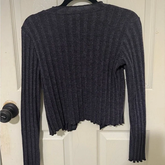 Zara Ribbed Cropped Cardigan | NWT | Size M - Picture 8 of 9